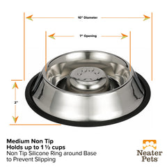 Neater Pet Brands bol antideslizante con base de goma para evitar deslizamientos.
