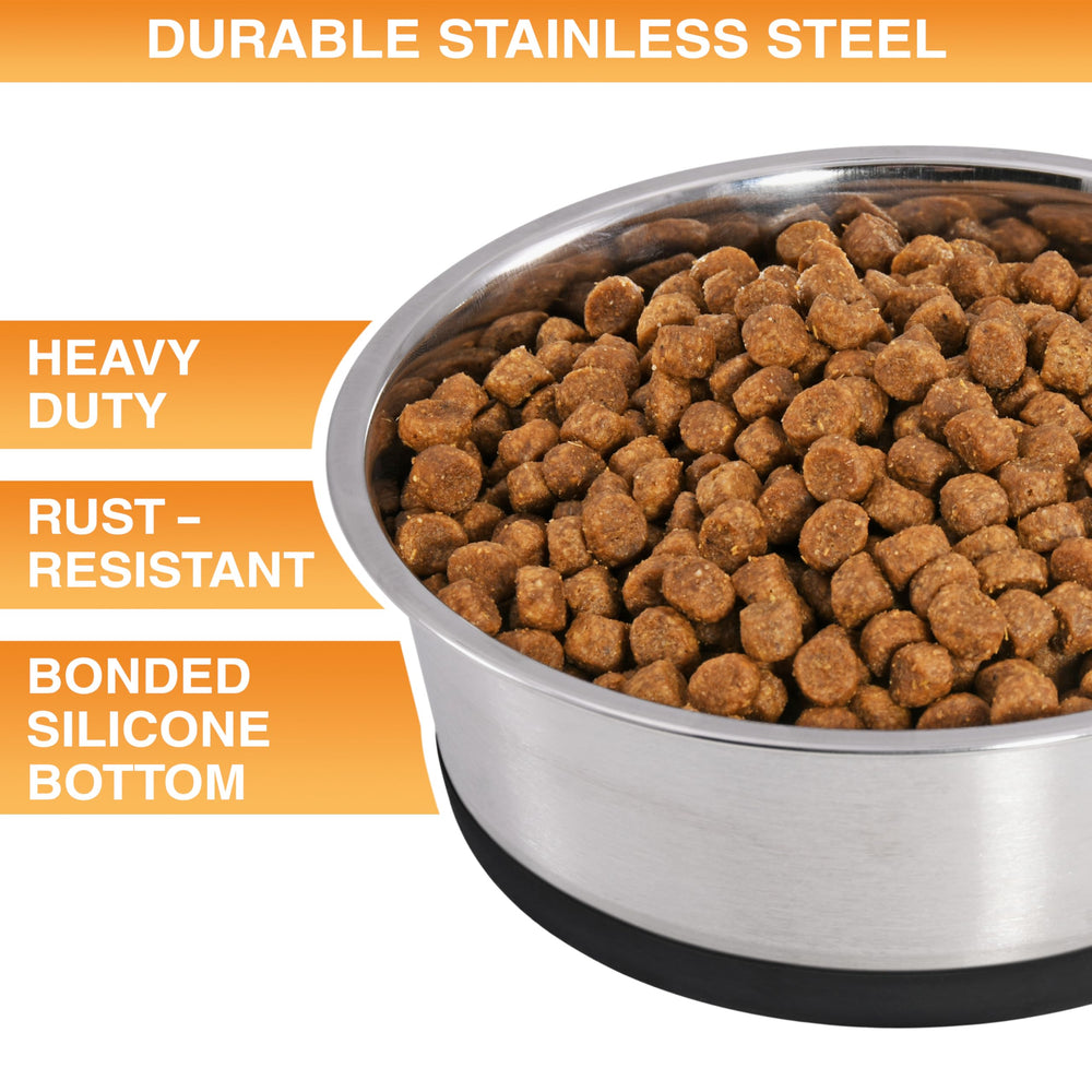 Neater Pet Brands: cuenco de agua en acero inoxidable con base antideslizante para hidratación estable.