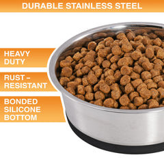Neater Pet Brands: cuenco de agua en acero inoxidable con base antideslizante para hidratación estable.