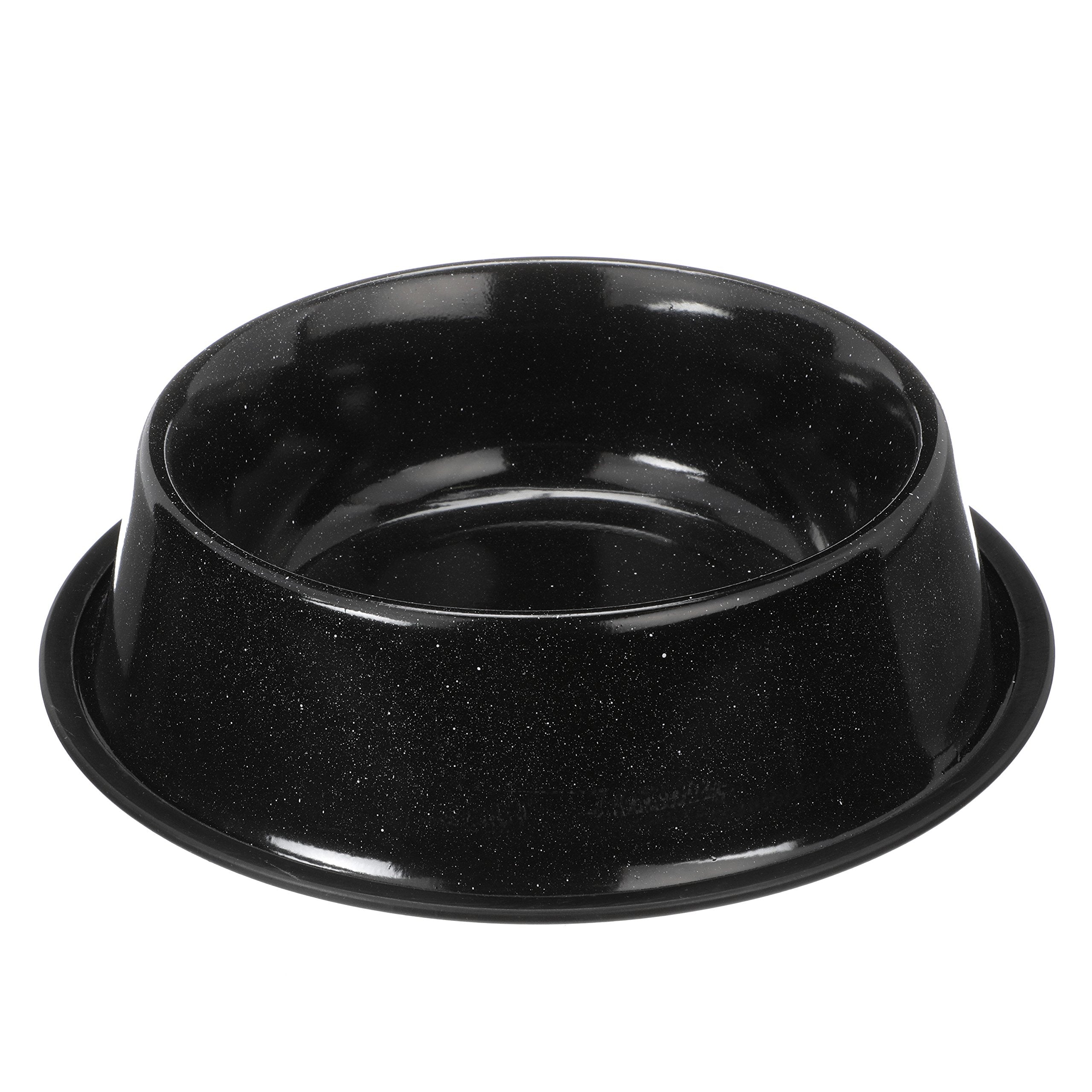Neater Pet Brands cuenco camping 64oz negro esmaltado, ideal para exterior.