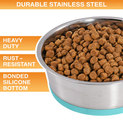 Neater Pet Brands cuenco de acero grueso de 6 tazas para perros grandes