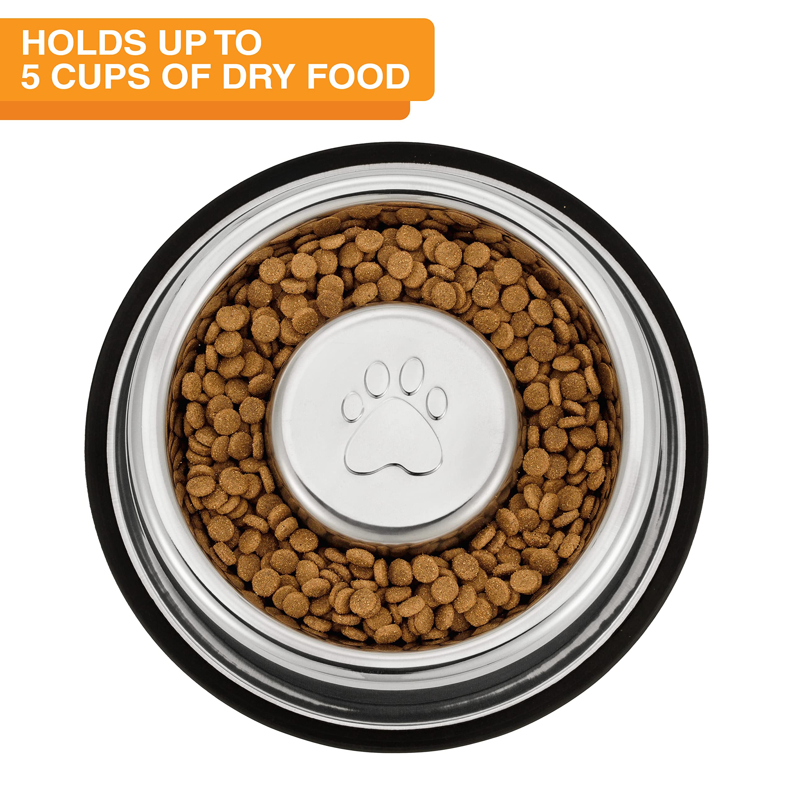 Neater Pet Brands plato con base antideslizante en uso, evita que se desplace durante la comida.