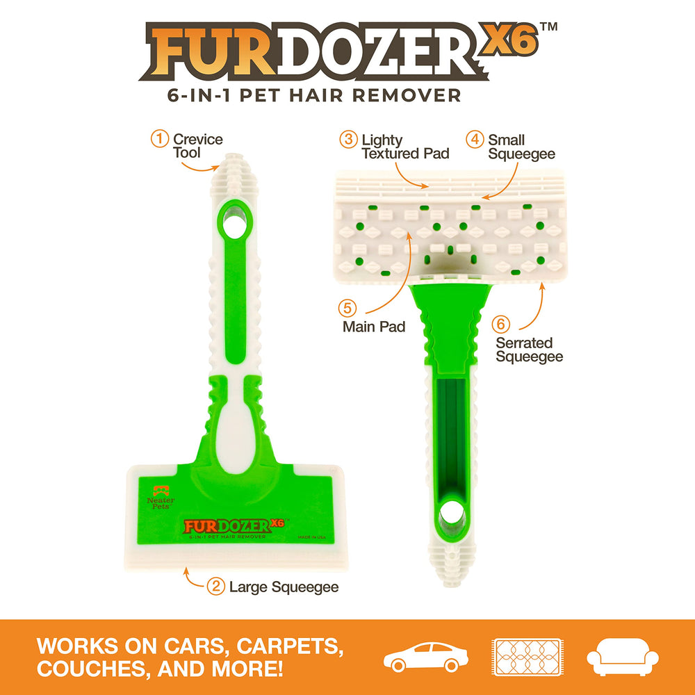 FurDozer X6 elimina pelo del sofá para un aspecto limpio