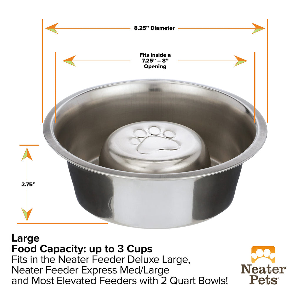 Neater Pet Brands tazón lento para perros grandes para comer despacio.