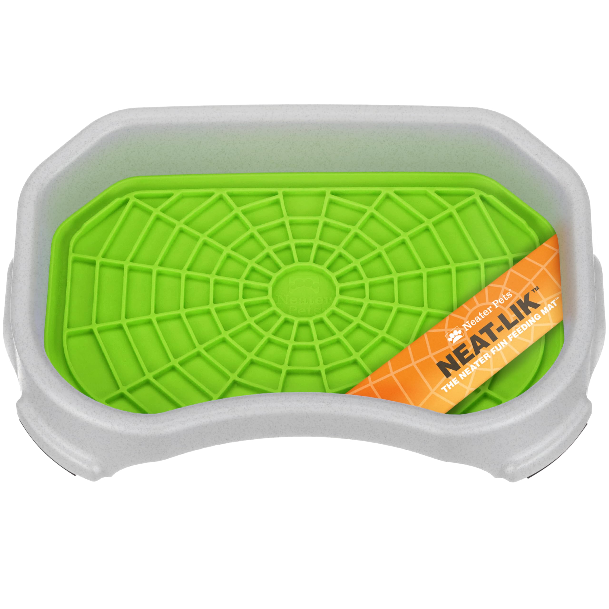 Neat-Lik Pad con bandeja para mantener limpio el área de juego.