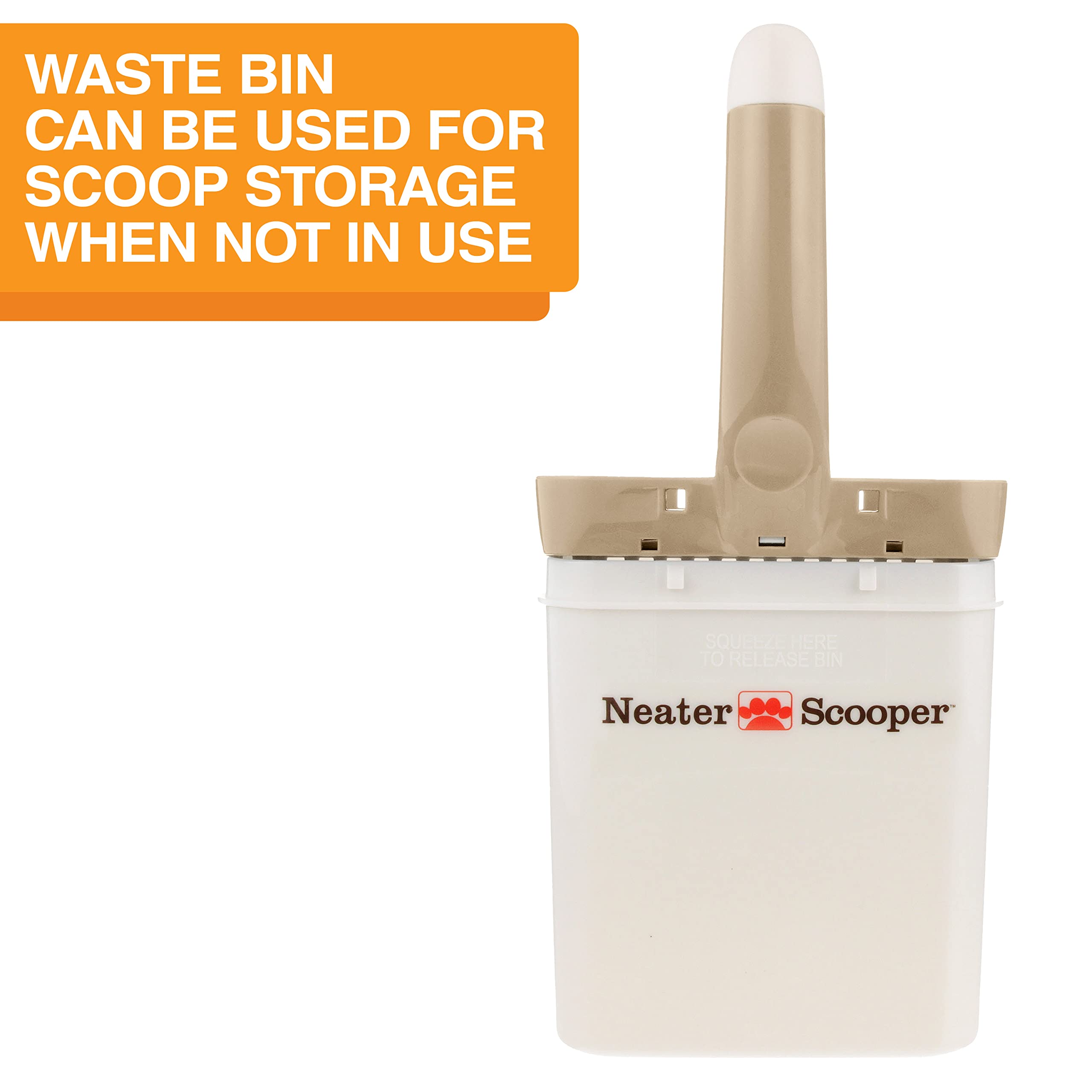 Neater Scooper diseño fácil de limpiar para mantenimiento simple.