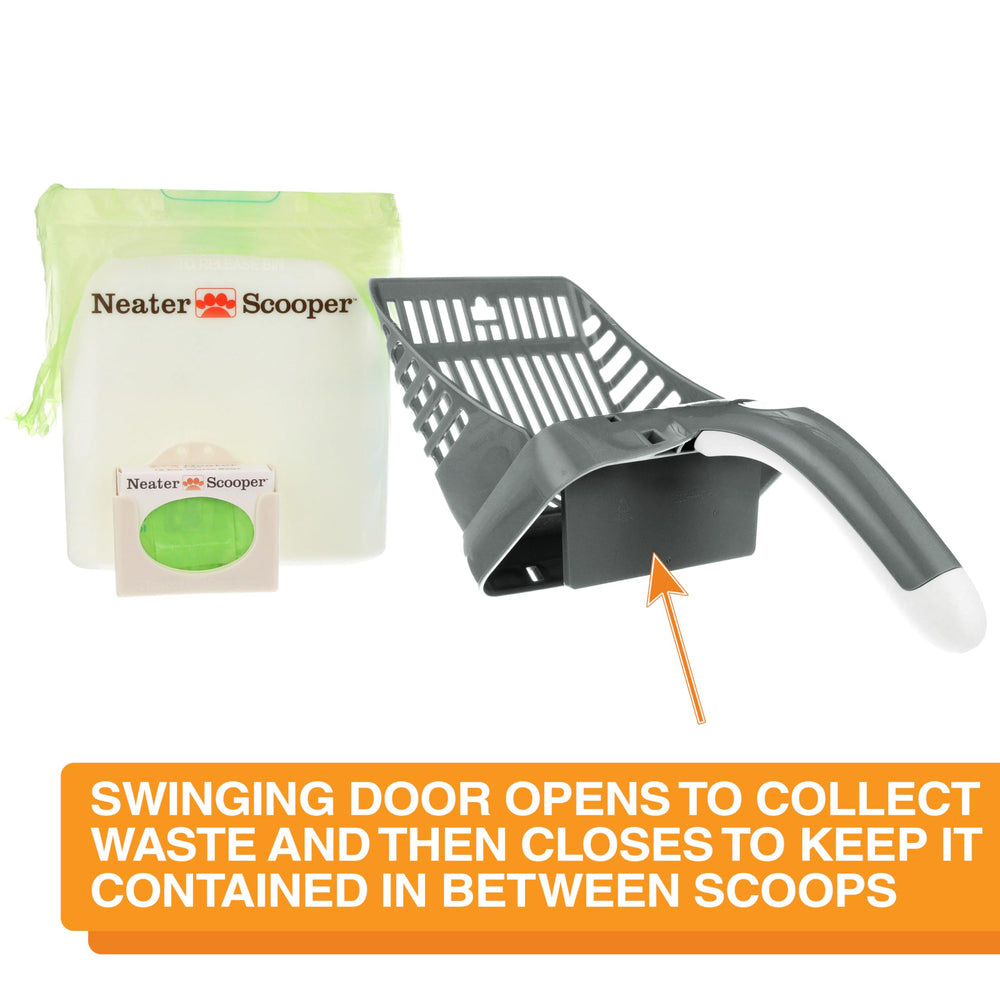 Neater Scooper, dispensador acoplable para almacenar bolsas entre usos.
