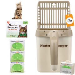 Neater Scooper con dispensador de bolsas para desechar residuos sin ensuciar.