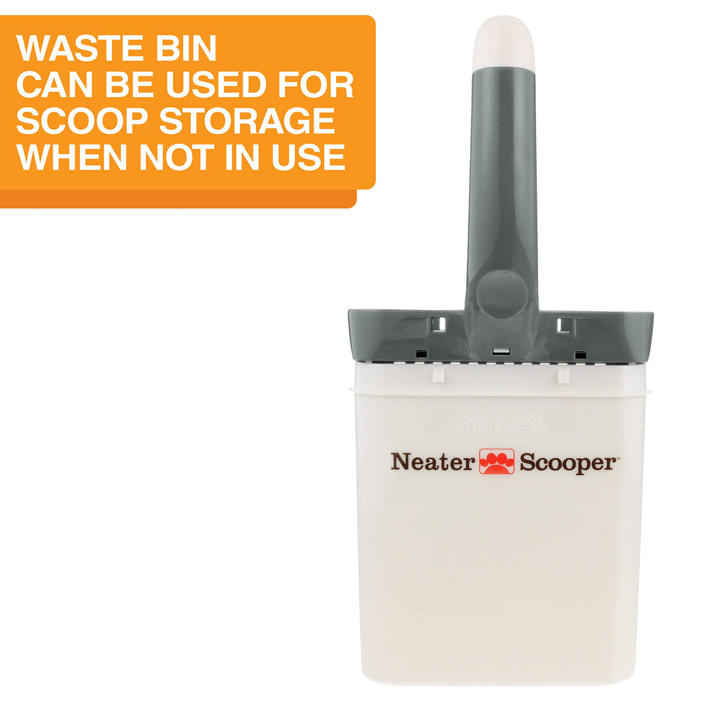 Neater Scooper, mango ergonómico para uso con una sola mano.