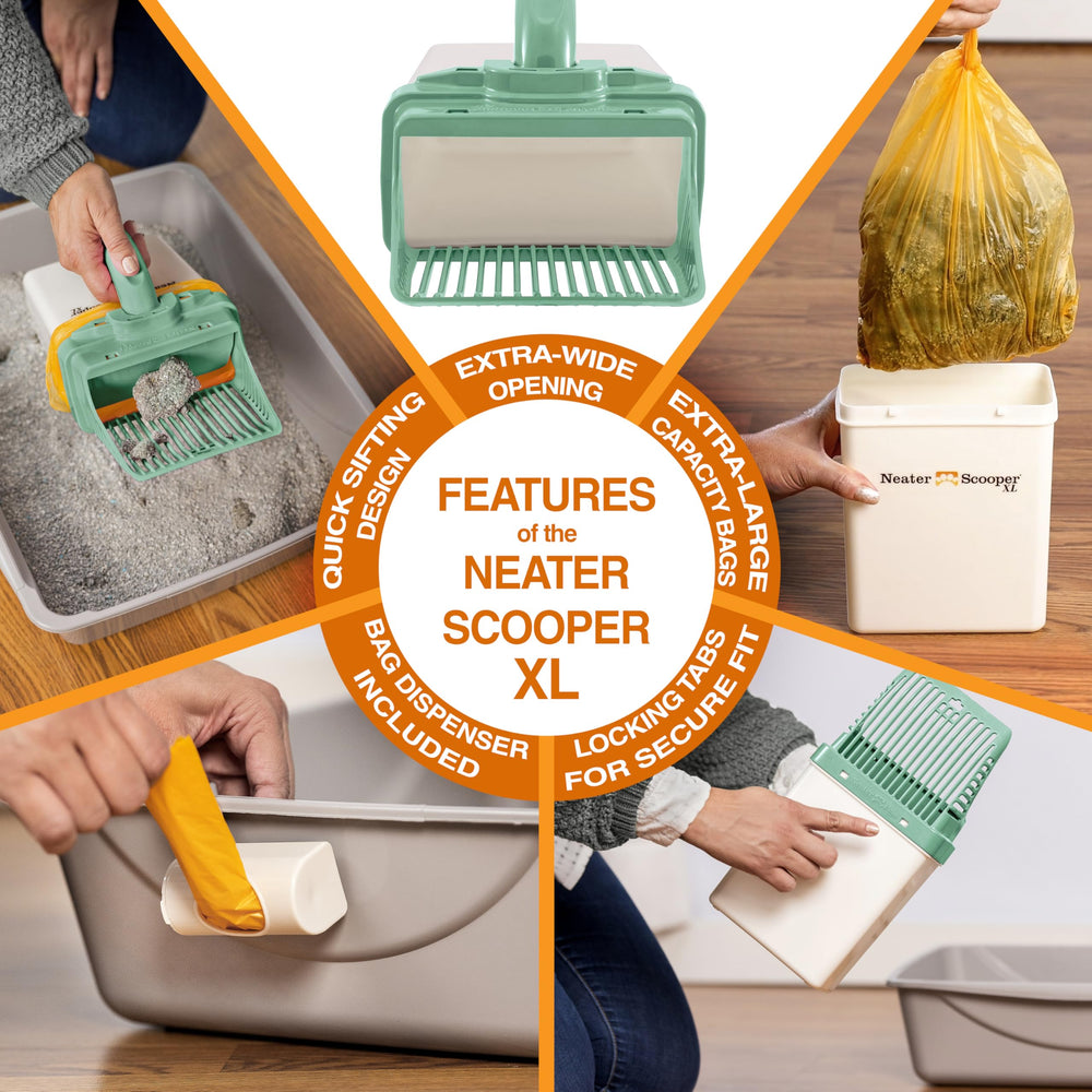 Neater Scooper XL apertura amplia para grumos grandes.