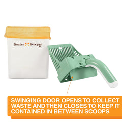 Neater Scooper XL apertura amplia para capturar grumos grandes sin derrames.