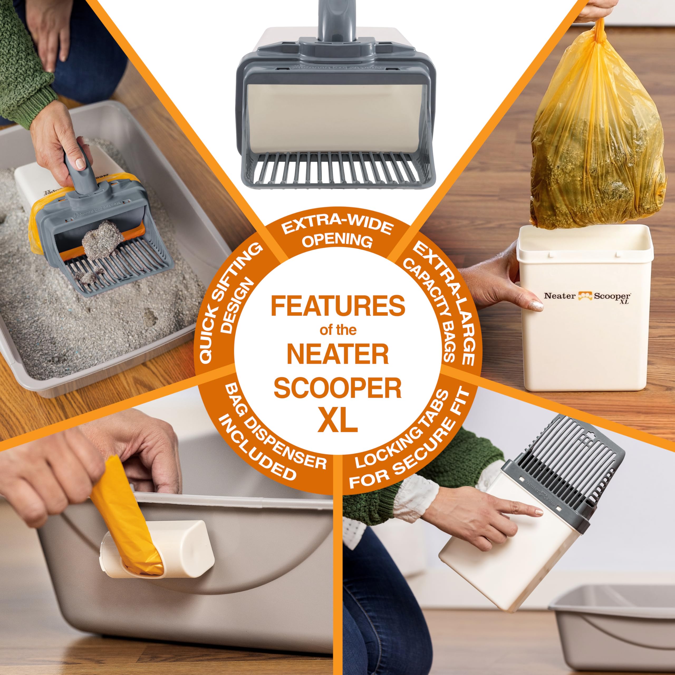 Neater Scooper XL, bolsas de recambio lavanda para uso práctico