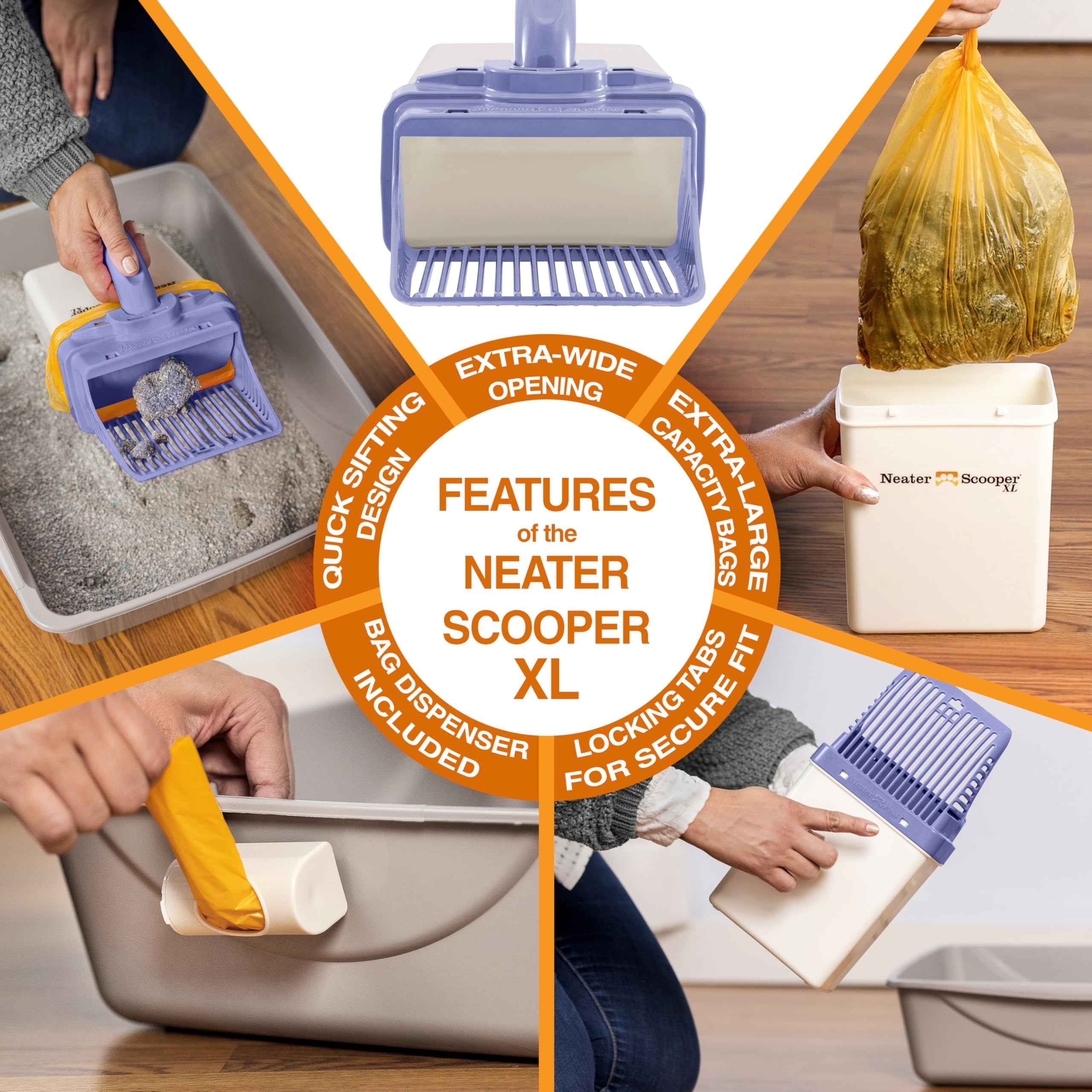 Limpieza fácil de Neater Scooper XL después de cada uso.