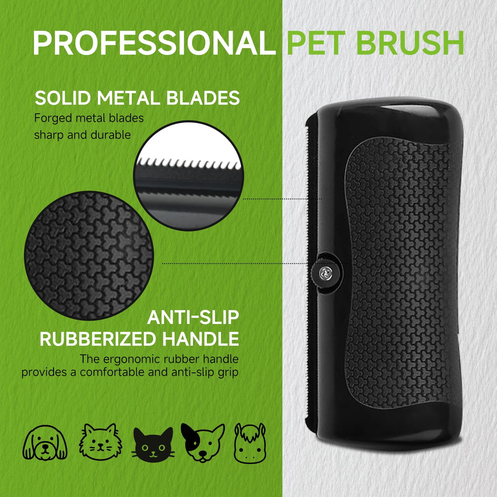NEBALASTEP Groompro para caballos: cepillado eficiente para pelajes largos y cortos.