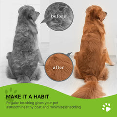 NEBALASTEP Groompro para perros: cepillado fácil y cómodo para pelos sueltos.