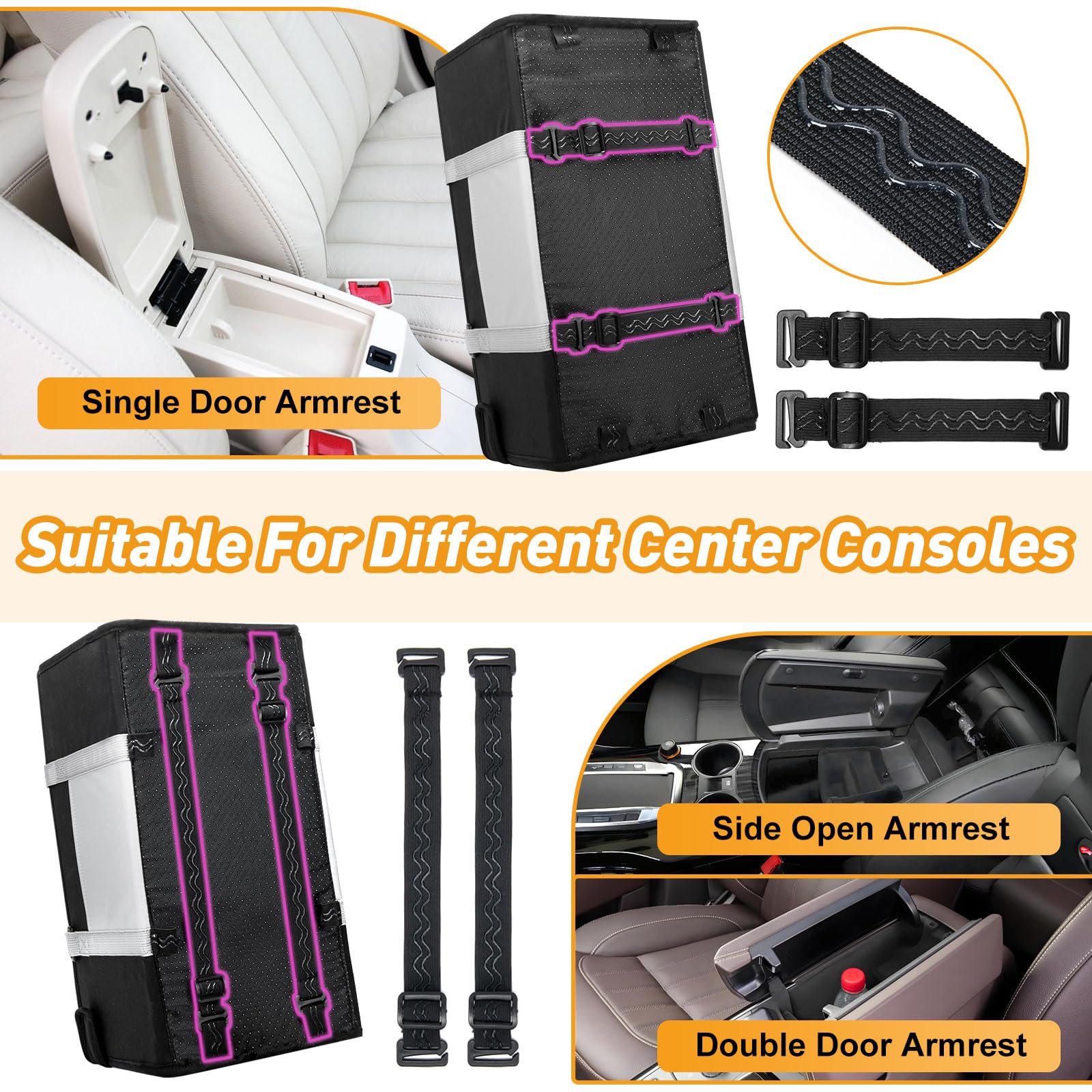 NECKORY soporte central ajustable se adapta a diferentes consolas centrales.