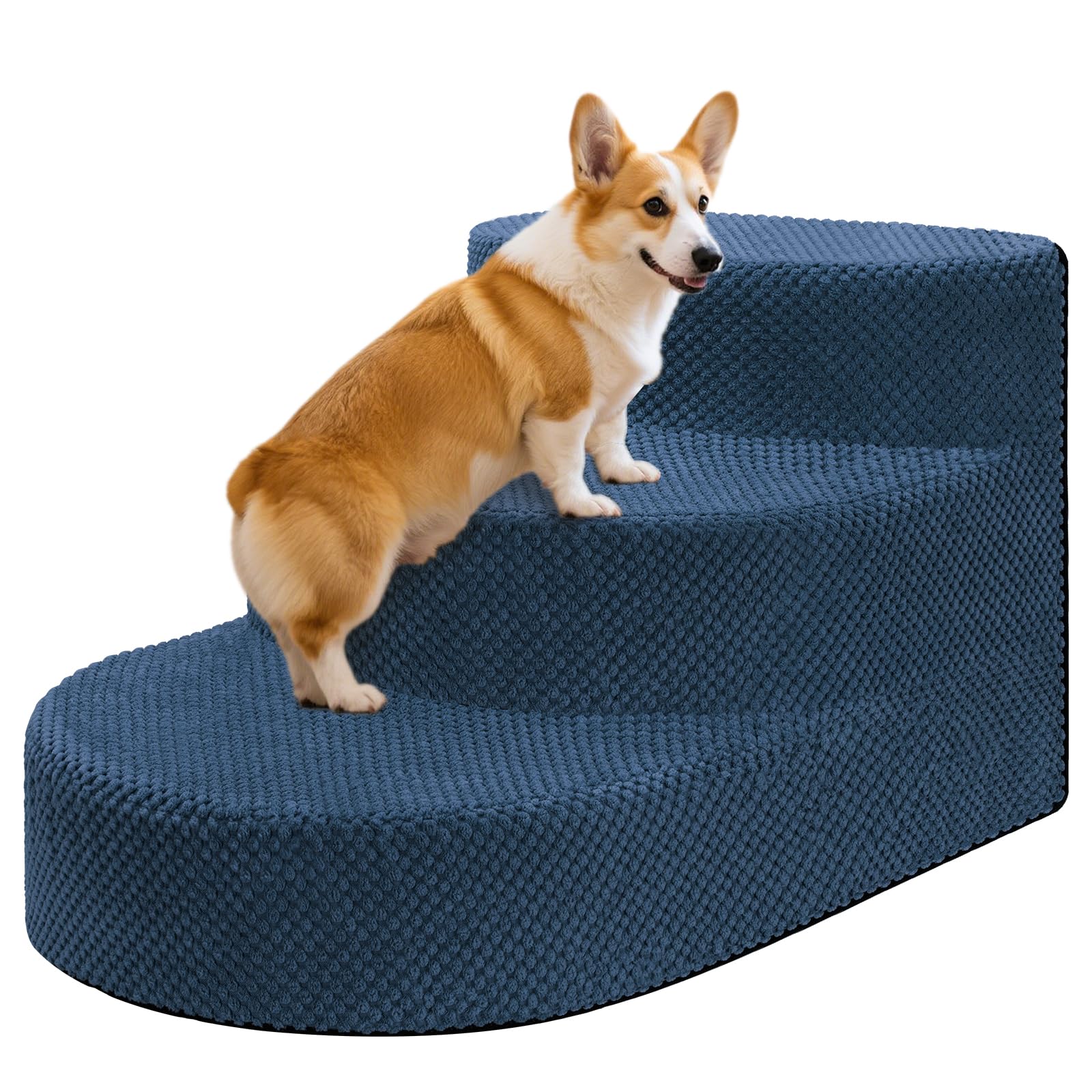 NECKORY escaleras para perros de 3 pasos, ideal para camas altas con seguridad