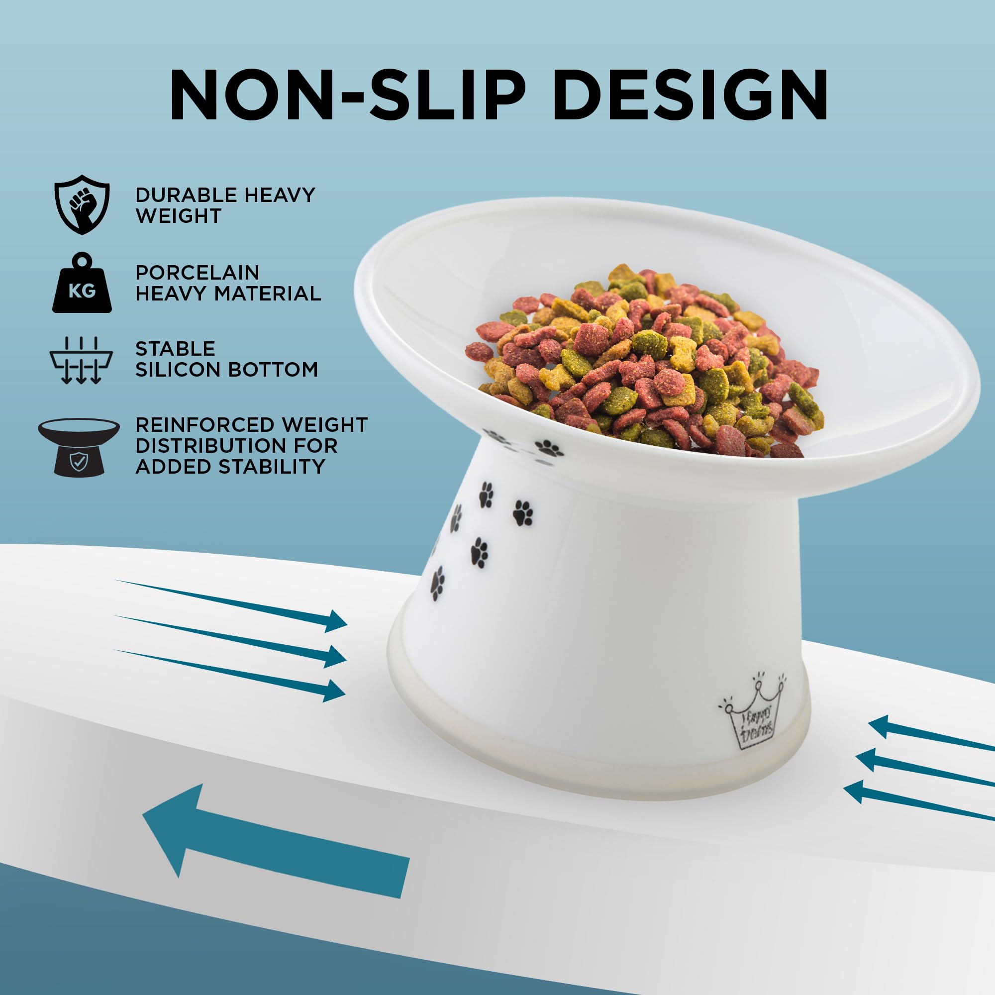 Necoichi diseño ergonómico elevado para gatos