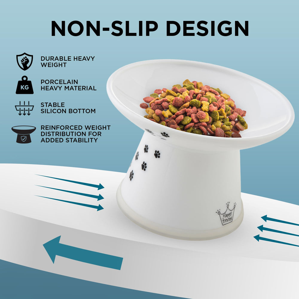 Necoichi diseño ergonómico elevado para gatos