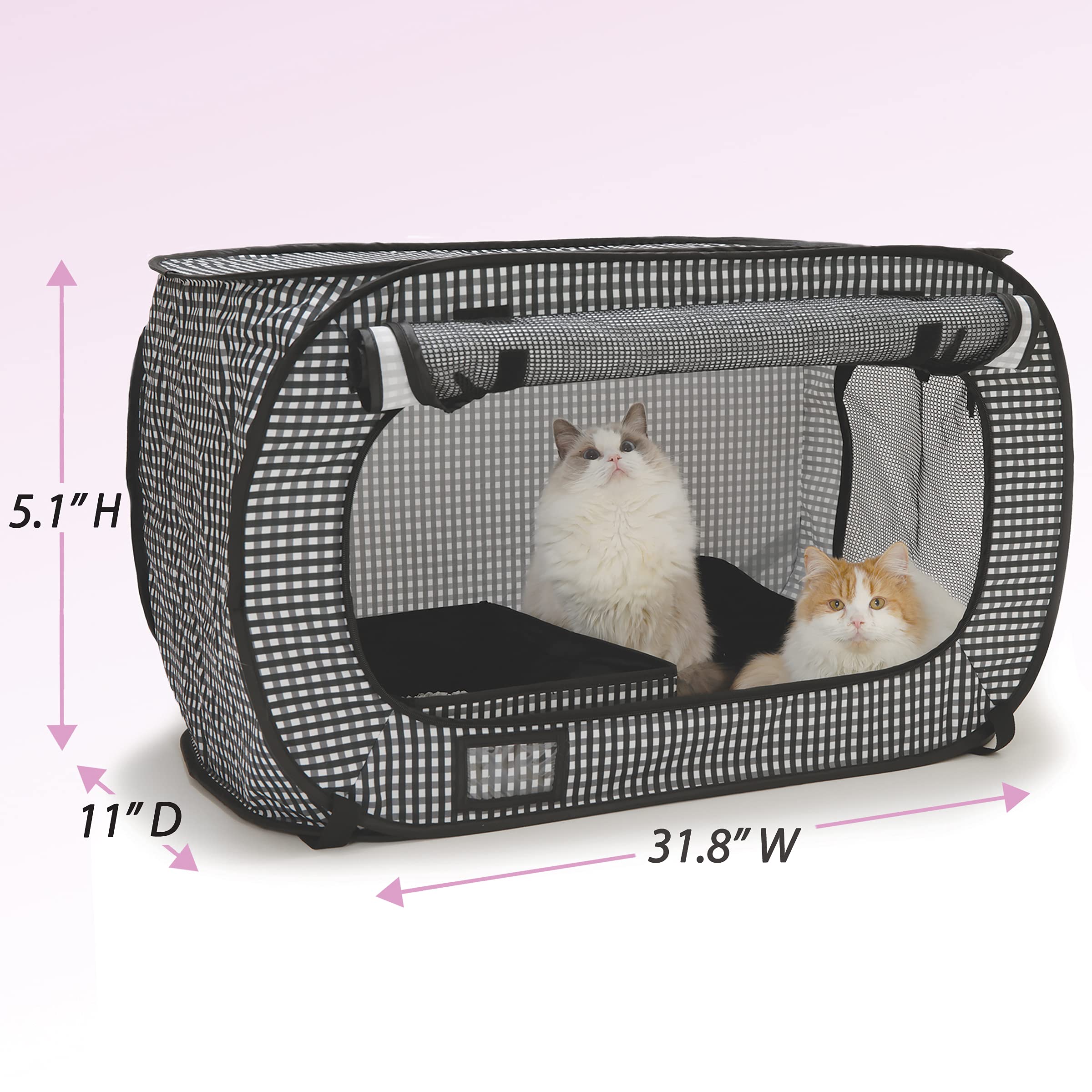 NECOICHI jaula con malla de ventilación amplia para gatos