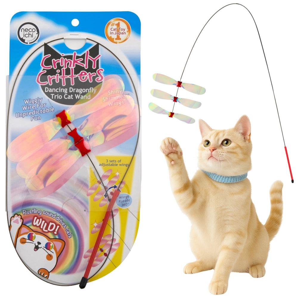 NECOICHI libélula danza trío varita: invita a explorar y activar al gato.