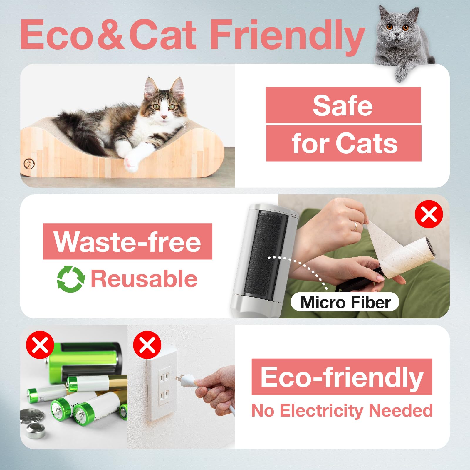 NECOICHI Purrfection sistema de descarga de pelo para desechar fácilmente