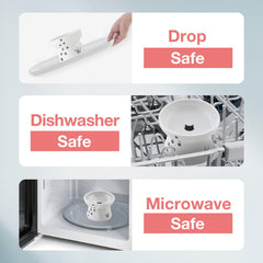 猫壱 tazón elevado apto microondas: calentamiento cómodo para porciones