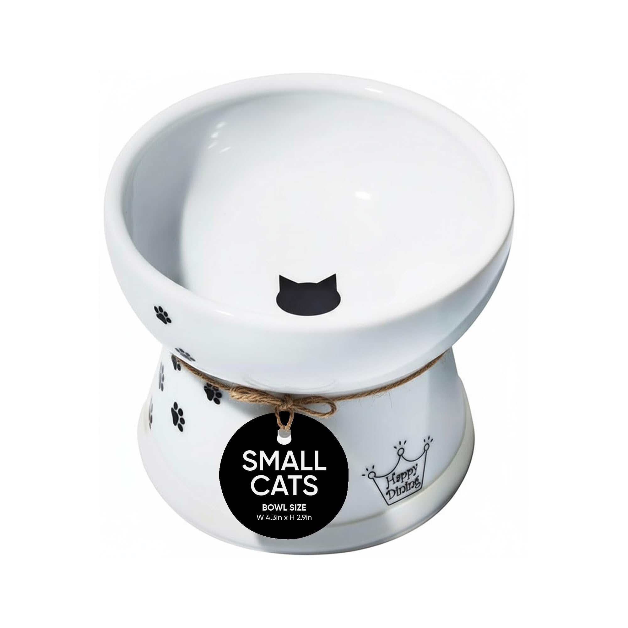 猫壱 tazón gato elevado cerámica: ergonomía para bigotes y cuello