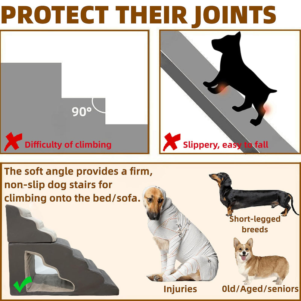 Necrely escalera para perros de múltiples alturas con 2 a 7 pasos