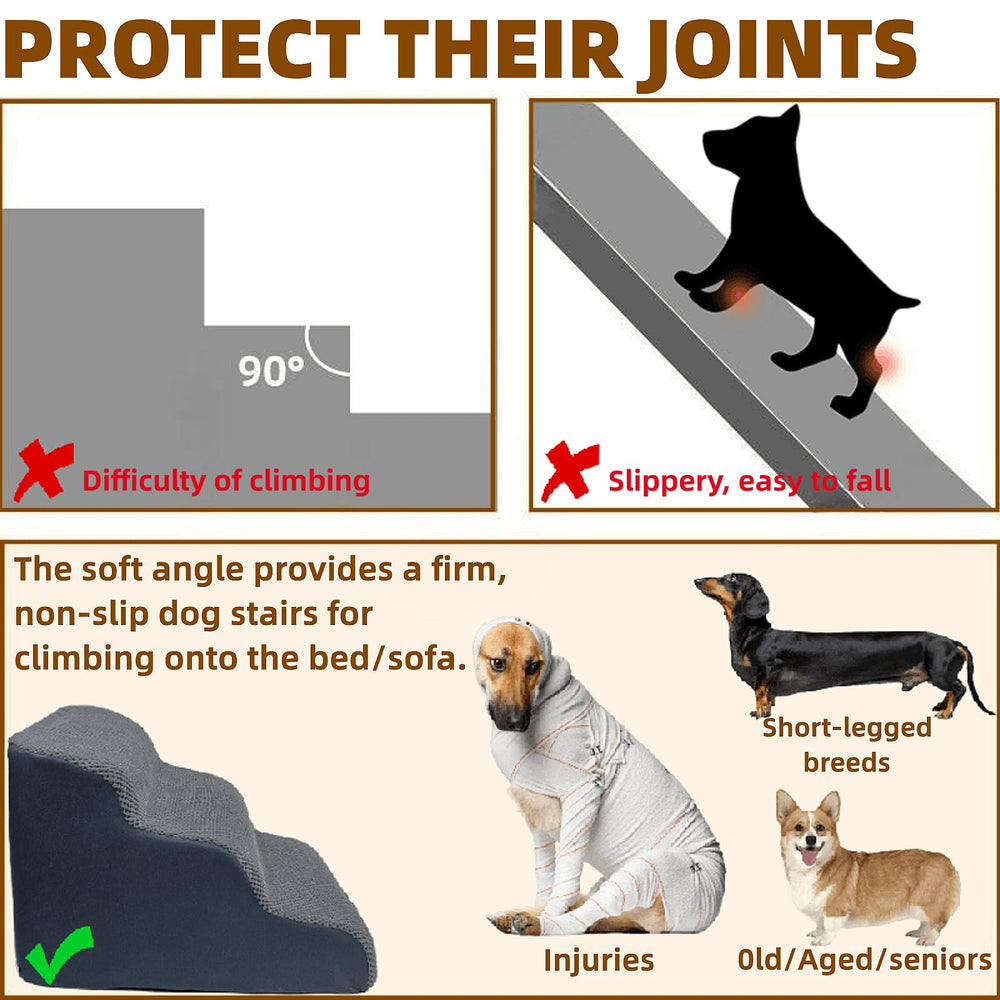Necrely escalones para perros, altura de 24 pulgadas, aptos para muebles altos.