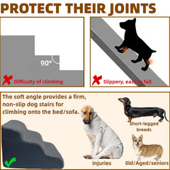 Necrely escalones para perros, altura de 24 pulgadas, aptos para muebles altos.