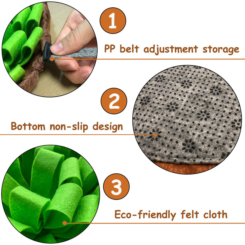 NEECONG tapete-snuffle-disenio-hierba imita pasto para juego de olfato.
