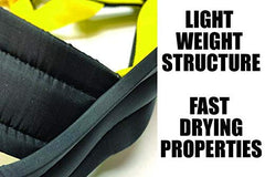 Arnés Neewa Sled Pro, vista lateral, sujeción estable durante el trote.