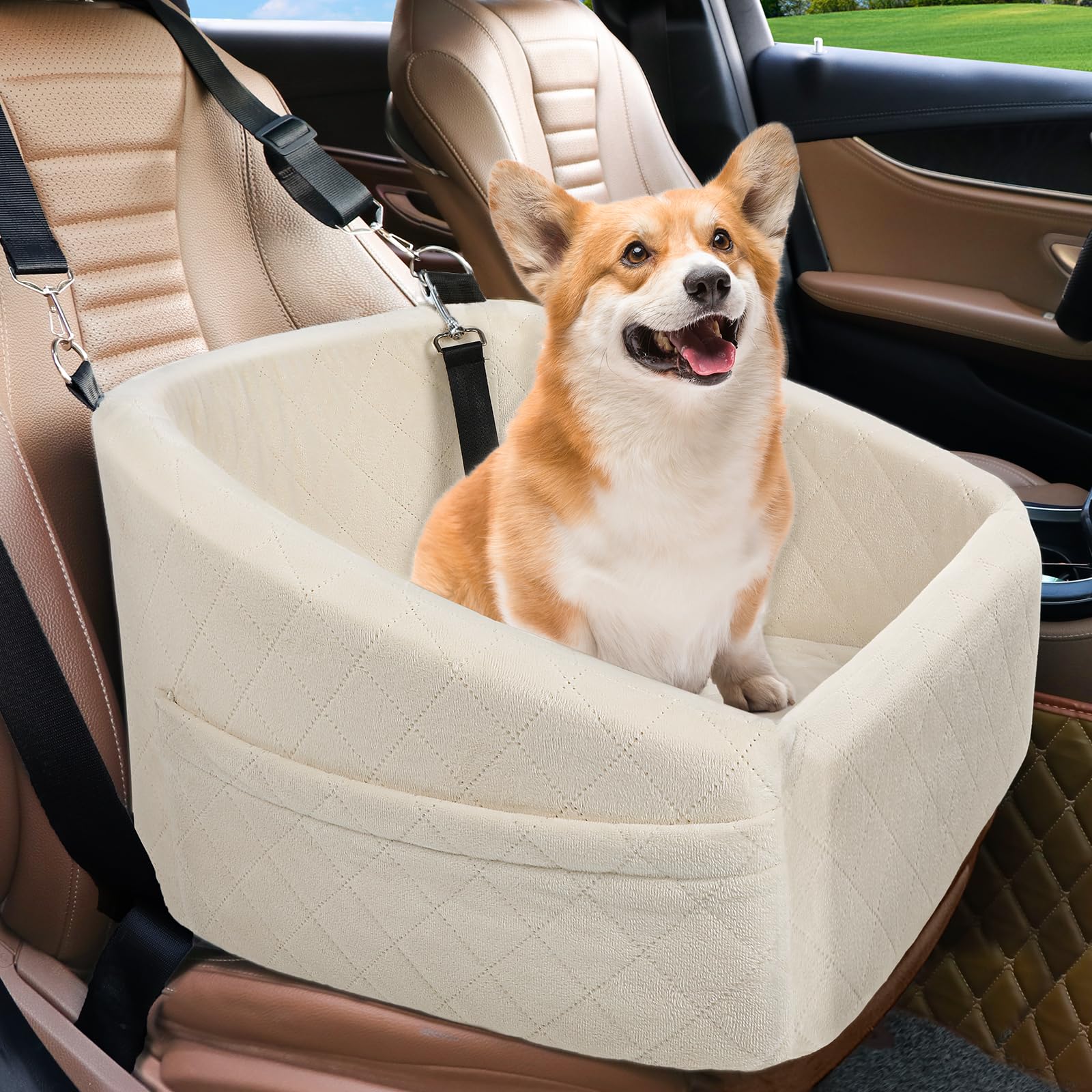 NEEZUKAR asiento-perro-coche: seguridad y comodidad en cada viaje.