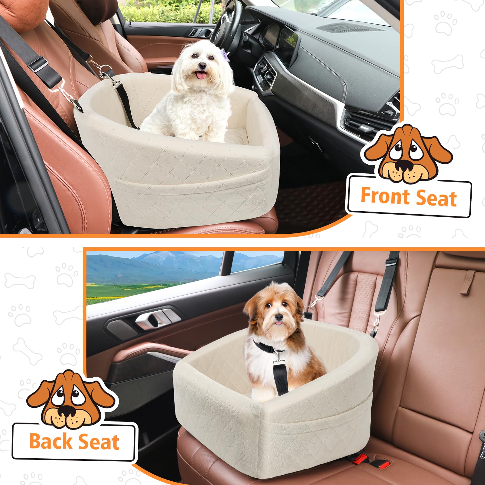 NEEZUKAR cinturon-seguridad-integrado: mantiene a tu mascota estable durante la conducción.
