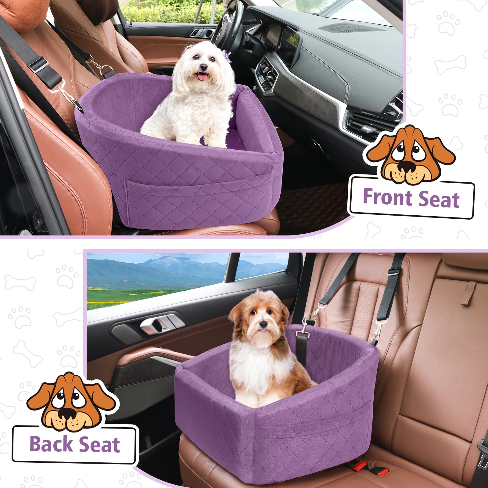 NEEZUKAR diseño morado añade estilo y comodidad en el coche.