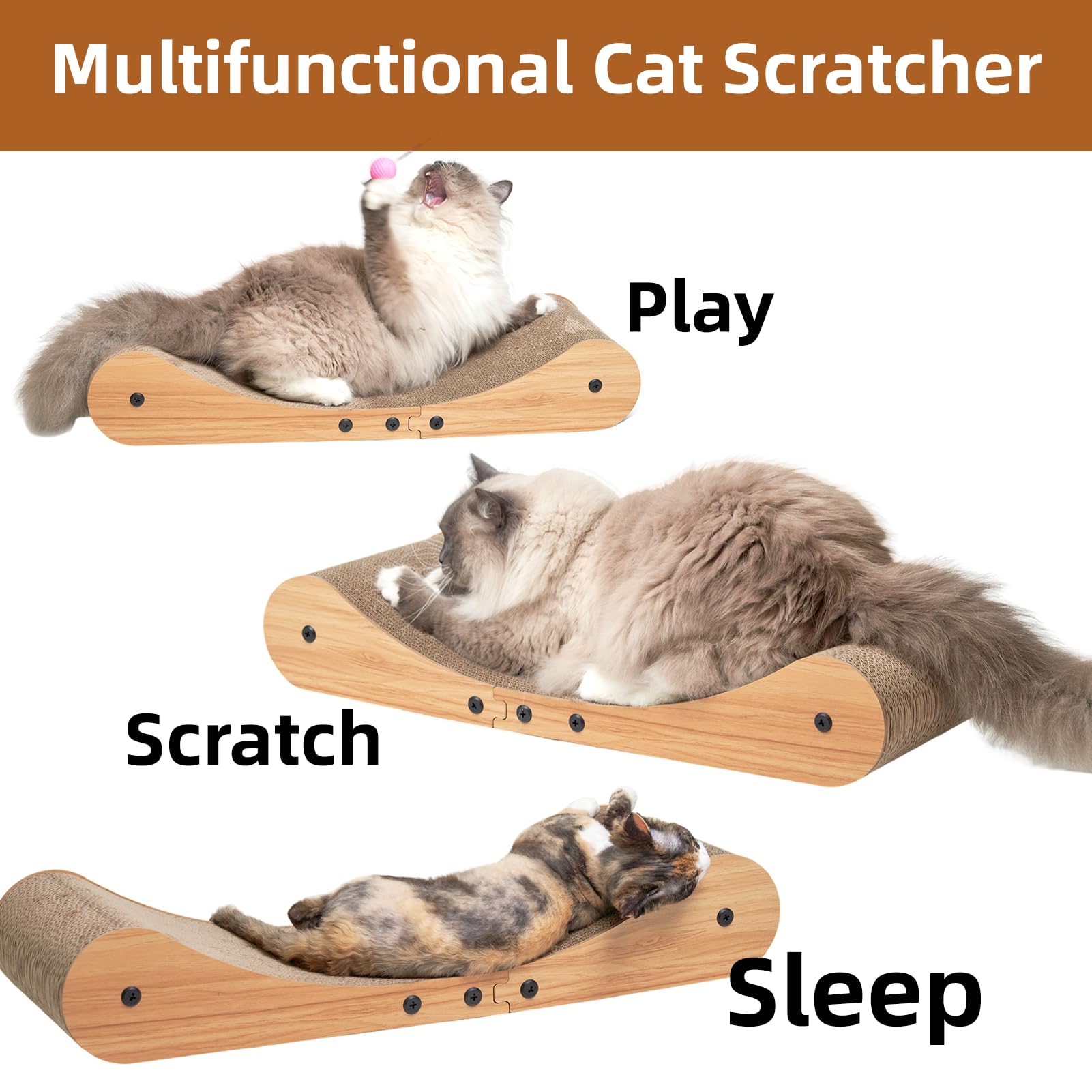 Nekosan diseño arco, soporte cuello para gatos durante siestas largas.