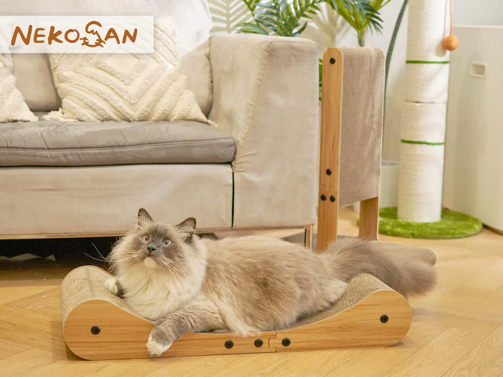 Nekosan uso interior versátil, sirve como cama y descanso.