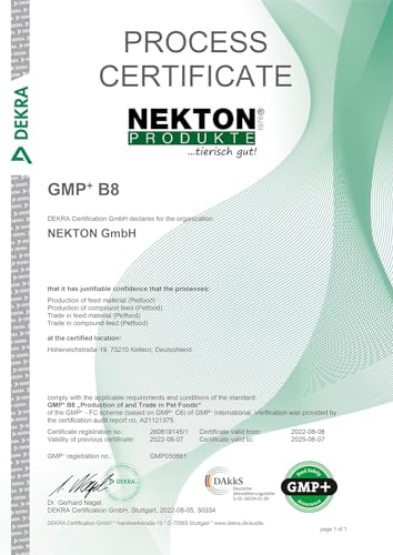 Nekton Biotic para aves: primer plano de etiqueta resalta biodisponibilidad