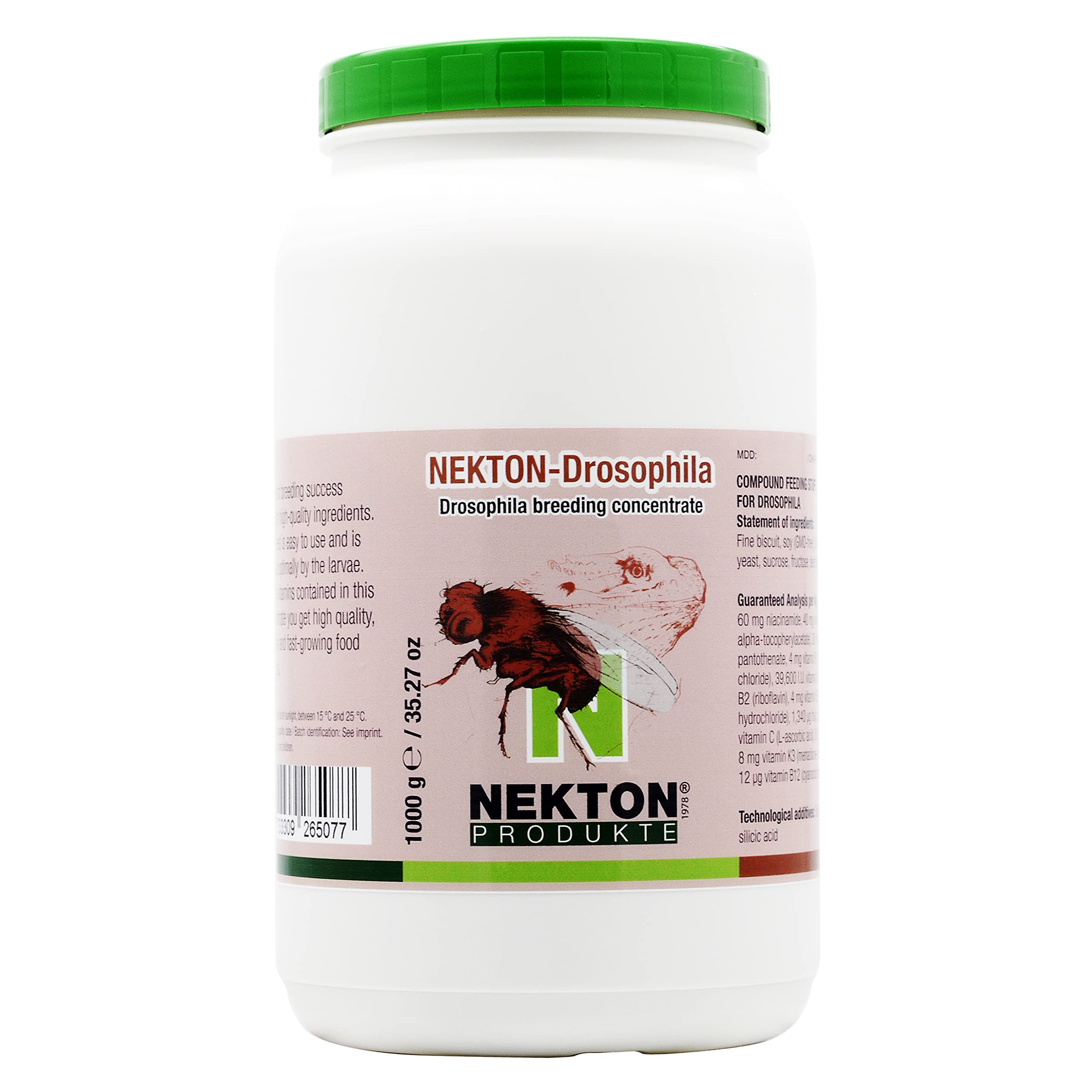 Nekton Drosophila en envase de 1000 g para cría de moscas