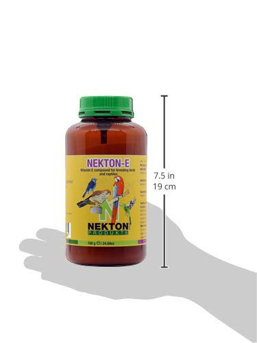 Nekton E: presentación en estante, fácil de incorporar a la rutina de las aves.