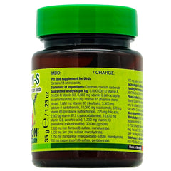 Nekton-S multivitamínico para aves, etiqueta, contiene vitaminas y aminoácidos para nutrición equilibrada