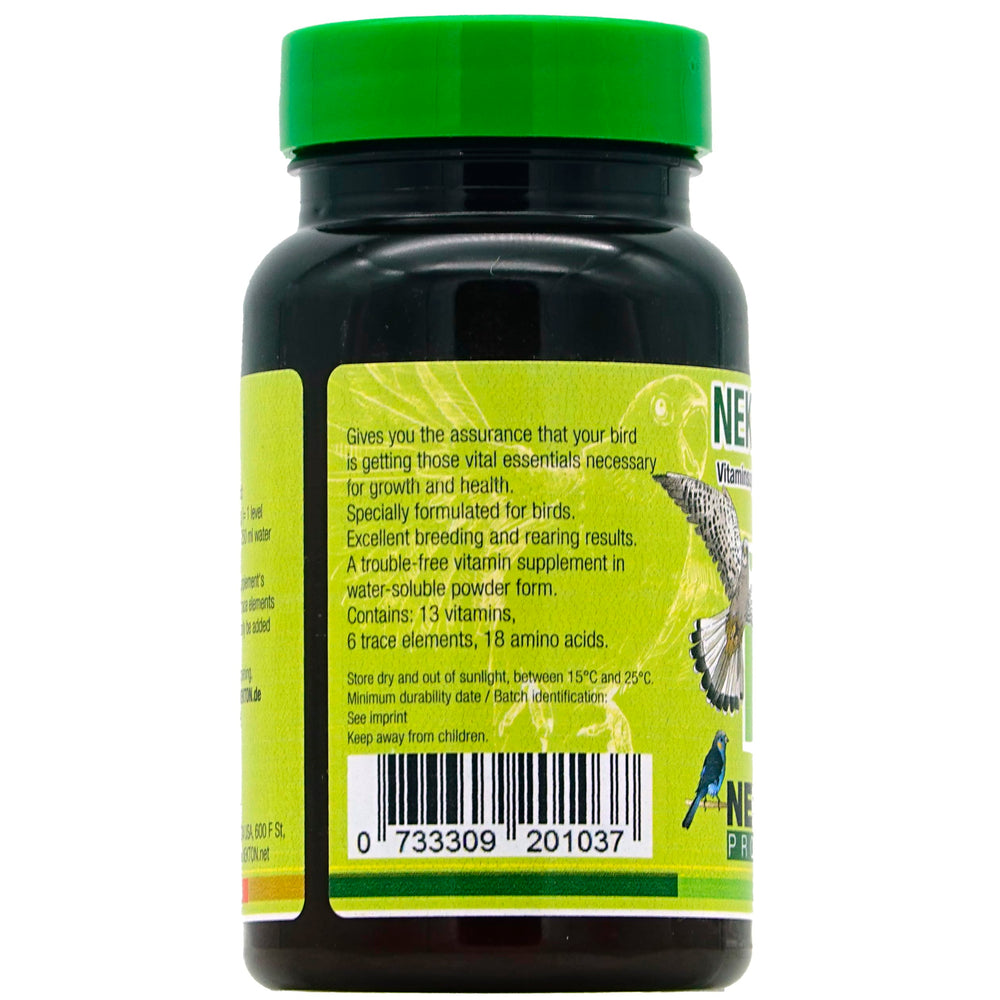 Nekton-S multivitamina para aves, ingredientes aminoácidos: 18 aminoácidos libres en forma natural.