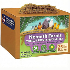 Nemeth Farms espiga de mijo para aves, fuente natural de forraje en jaula.
