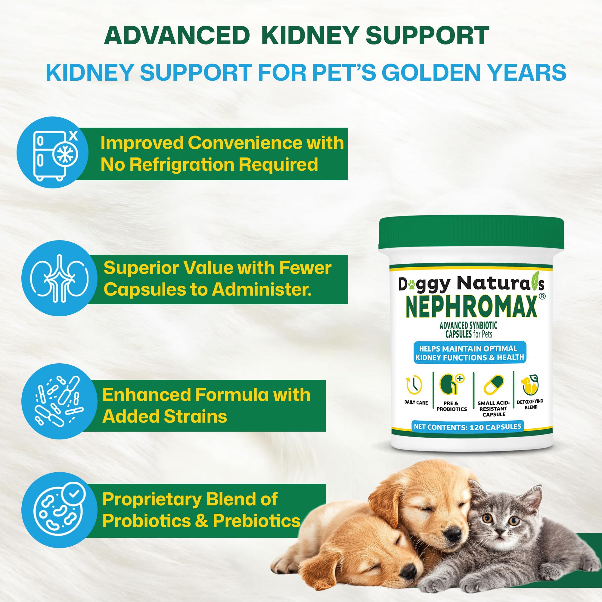 NEPHROMAX formato estable sin necesidad de refrigeración.