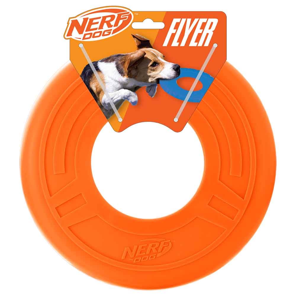 Nerf Dog Atomic Flyer disco volador de 10 pulgadas para perros grandes.