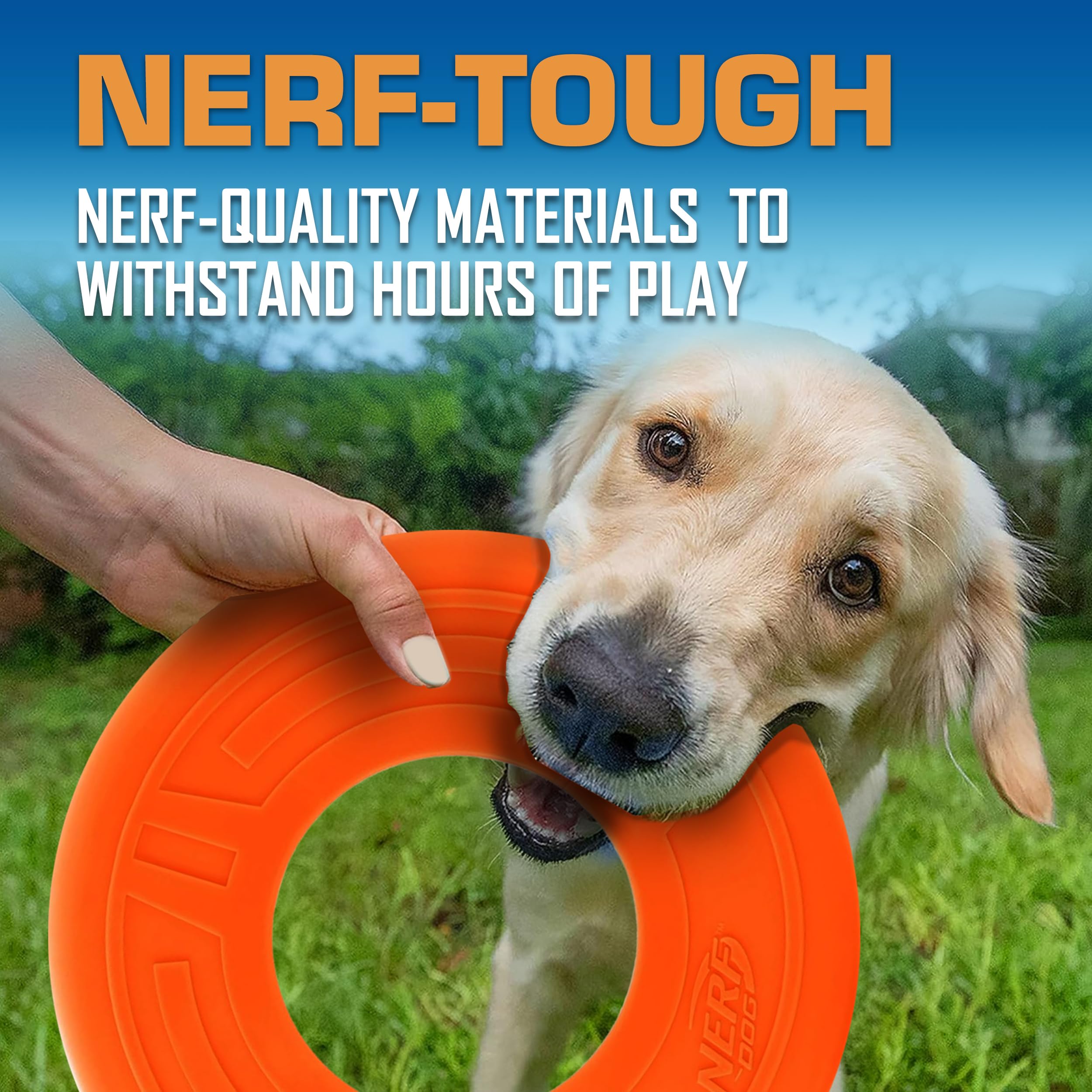 Disco Nerf Dog Atomic Flyer, diseño duradero para uso frecuente.