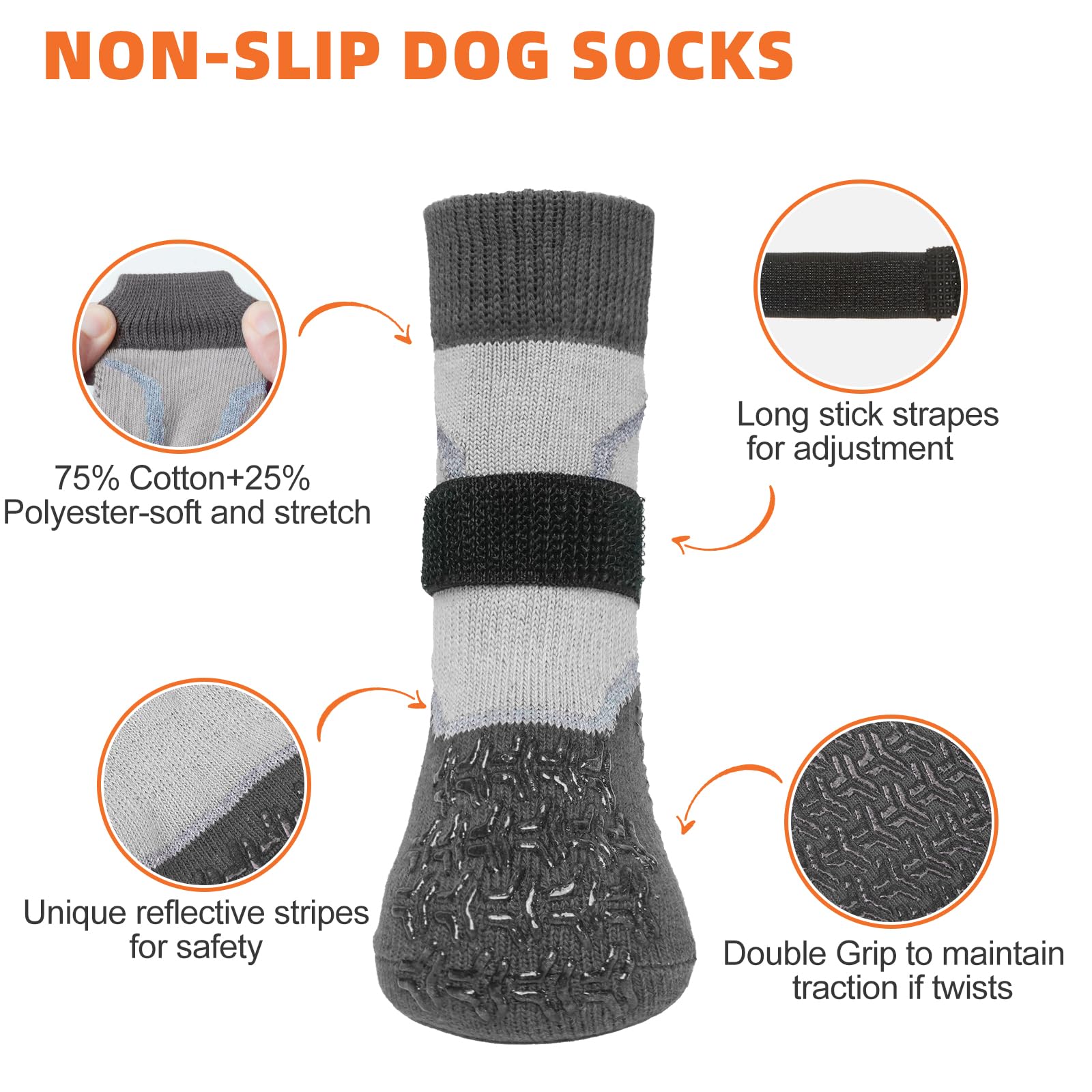 NESAYVER calcetines suaves y cálidos protegiendo patas en frío