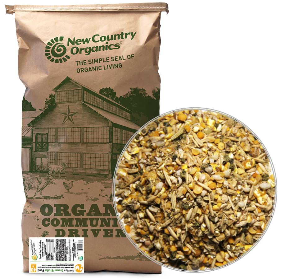 New Country Organics alimento criadero 40 libras, bolsa práctica para granjas.
