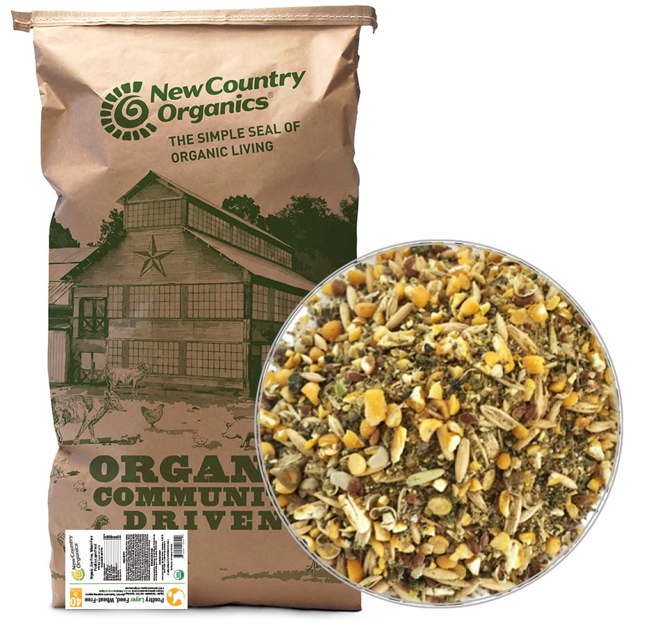 New Country Organics alimiento para gallinas sin trigo, apoyo a una dieta equilibrada